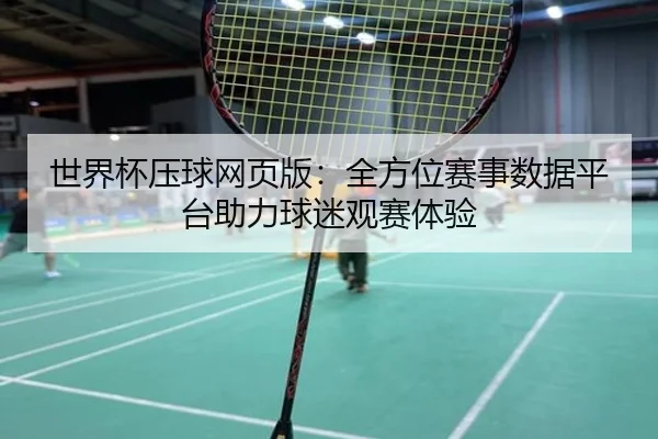 世界杯压球网页版：全方位赛事数据平台助力球迷观赛体验